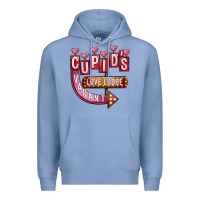 Colony Blue Valentines Day Cupid's Love Lodge Premium Hoodie - FaDigitalArtStudio