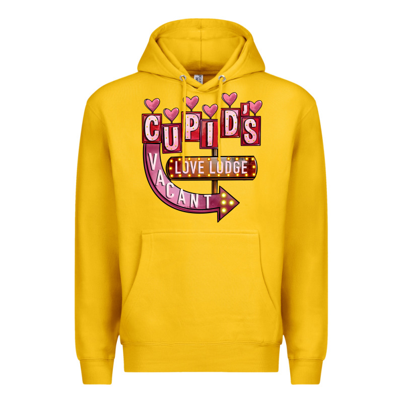 Valentines Day Cupid's Love Lodge Premium Hoodie by FaDigitalArtStudio | Teevron