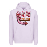 Lilac Valentines Day Cupid's Love Lodge Premium Hoodie - FaDigitalArtStudio