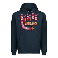 Navy Valentines Day Cupid's Love Lodge Premium Hoodie - FaDigitalArtStudio