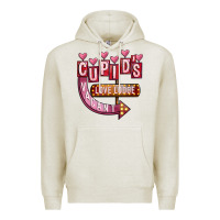 Oatmeal Heather Valentines Day Cupid's Love Lodge Premium Hoodie - FaDigitalArtStudio