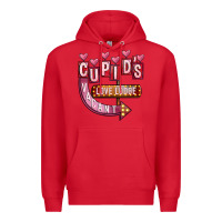 Red Valentines Day Cupid's Love Lodge Premium Hoodie - FaDigitalArtStudio