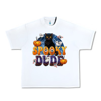 White Spooky Dude Urban Heavy Tee - texasbilliewilder