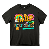 Asphalt hello first grade Heavy Core Tee - NancyCooperArtShop
