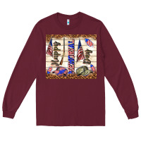 Burgundy happy memorial day Long Sleeve Tee - TumblerDesignByShophia