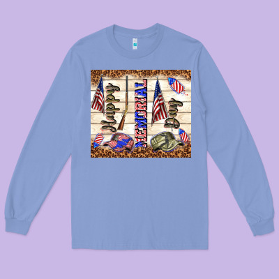 Happy Memorial Day Long Sleeve Tee Designed By Tumblerdesignbyshophia