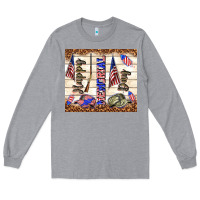 Heather Grey happy memorial day Long Sleeve Tee - TumblerDesignByShophia