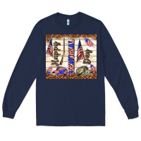 Navy happy memorial day Long Sleeve Tee - TumblerDesignByShophia