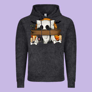 Personalized Halloween Ghost Cat Vintage Hoodie Designed By Texasbilliewilder