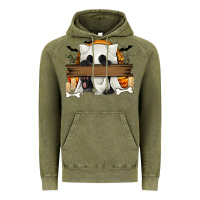 Vintage Olive Personalized Halloween Ghost Cat Vintage Hoodie - texasbilliewilder
