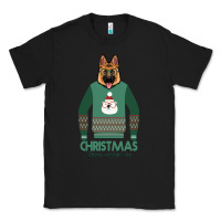 Black German shepherd dog Christmas Classic Tee - Bettercallsaul