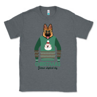 Charcoal Heather German shepherd dog Christmas Classic Tee - Bettercallsaul