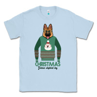 Dusty Blue German shepherd dog Christmas Classic Tee - Bettercallsaul