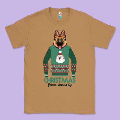 German Shepherd Dog Christmas Classic Tee Designed By Bettercallsaul
