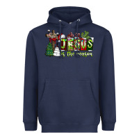 Navy jesus İs the reason Heavyweight Hoodie - CowhideDigitalArt
