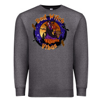 Charcoal Heather bad witch vibes Premium Sweatshirt - SublimationCraftShop