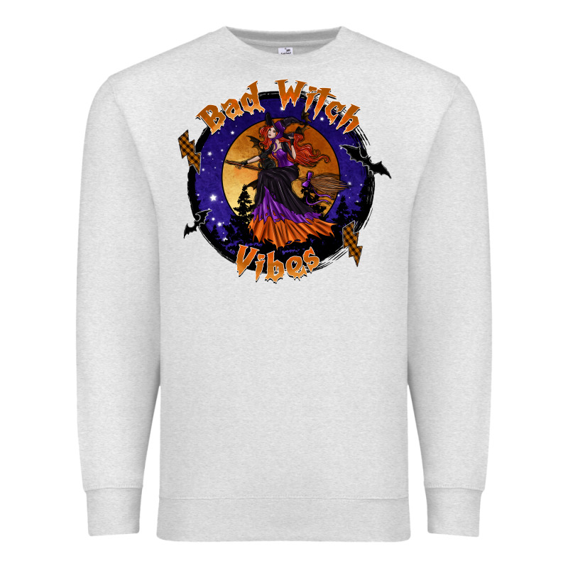 Bad Witch Vibes Premium Sweatshirt by SublimationCraftShop | Teevron
