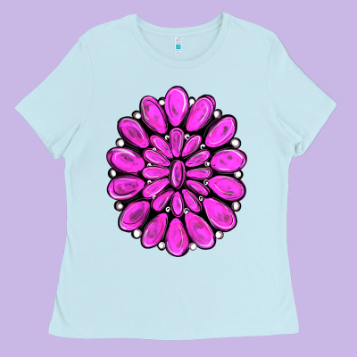 Pink Gemstone Ladies Tee Designed By Ranaportraitstore