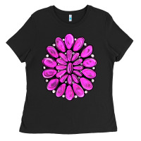 Black pink gemstone Ladies Tee - RanaPortraitStore