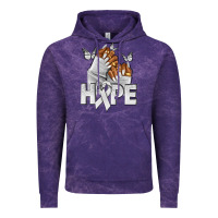 Cloud Purple hope white ribbon lung cancer nails Vintage Hoodie - NancyCooperArtShop
