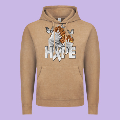 Hope White Ribbon Lung Cancer Nails Vintage Hoodie Designed By Nancycooperartshop