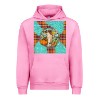 Fuchsia Pink fall bull skull Urban Hoodie - BarkalooDesign