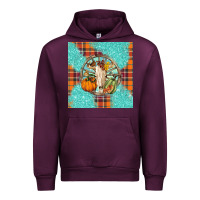 Mauve Wine fall bull skull Urban Hoodie - BarkalooDesign