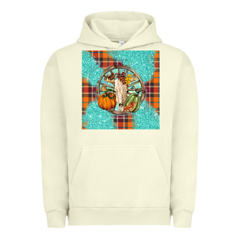 Fall Bull Skull Urban Hoodie by BarkalooDesign | Teevron