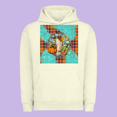 Fall Bull Skull Urban Hoodie Designed By Barkaloodesign