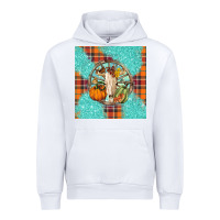 White fall bull skull Urban Hoodie - BarkalooDesign
