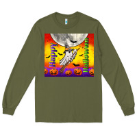 Army Green happy halloween Long Sleeve Tee - TumblerDesignByShophia