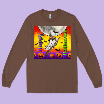 Happy Halloween Long Sleeve Tee Designed By Tumblerdesignbyshophia