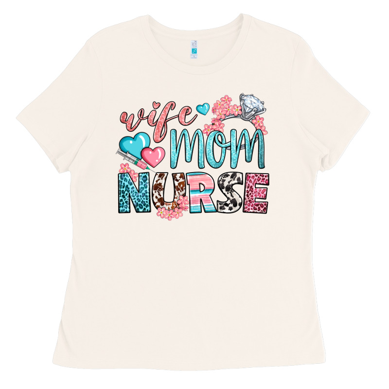 Wife Mom Nurse Ladies Tee by BundleAndBundleShop | Teevron