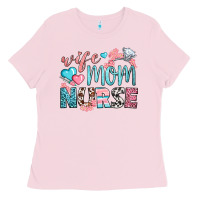 Bubblegum Pink Wife Mom Nurse Ladies Tee - BundleAndBundleShop