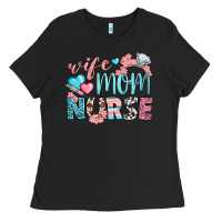 Black Wife Mom Nurse Ladies Tee - BundleAndBundleShop