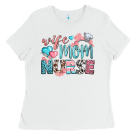 White Wife Mom Nurse Ladies Tee - BundleAndBundleShop