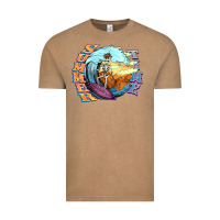 Vintage Coffee summer time skeleton surfing Vintage Tee - NancyCooperArtShop