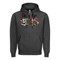 Charcoal Heather Let's Go Girls Zipper Hoodie - FaDigitalArtStudio