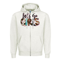 Oatmeal Heather Let's Go Girls Zipper Hoodie - FaDigitalArtStudio