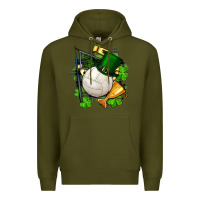Army Green st.patrick's day volleyball Premium Hoodie - FaDigitalArtStudio
