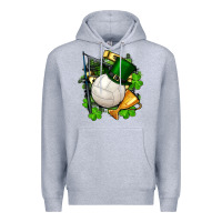 Heather Grey st.patrick's day volleyball Premium Hoodie - FaDigitalArtStudio