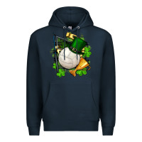 Navy st.patrick's day volleyball Premium Hoodie - FaDigitalArtStudio