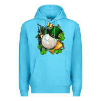 Ocean Blue st.patrick's day volleyball Premium Hoodie - FaDigitalArtStudio