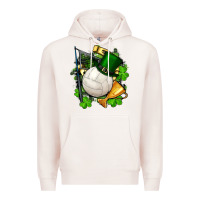 Pale Pink st.patrick's day volleyball Premium Hoodie - FaDigitalArtStudio