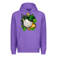 Purple st.patrick's day volleyball Premium Hoodie - FaDigitalArtStudio