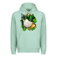 Seafoam st.patrick's day volleyball Premium Hoodie - FaDigitalArtStudio