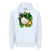 White st.patrick's day volleyball Premium Hoodie - FaDigitalArtStudio