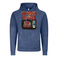 Vintage Denim Horror Movies and Chill Vintage Hoodie - texasbilliewilder