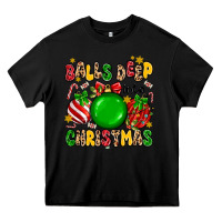 Black balls deep into christmas Heavy Core Tee - MaliasSmallBusiness