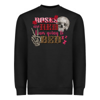 Black Valentine's Day roses are red i am going to bed Heavyweight Sweatshirt - FaDigitalArtStudio